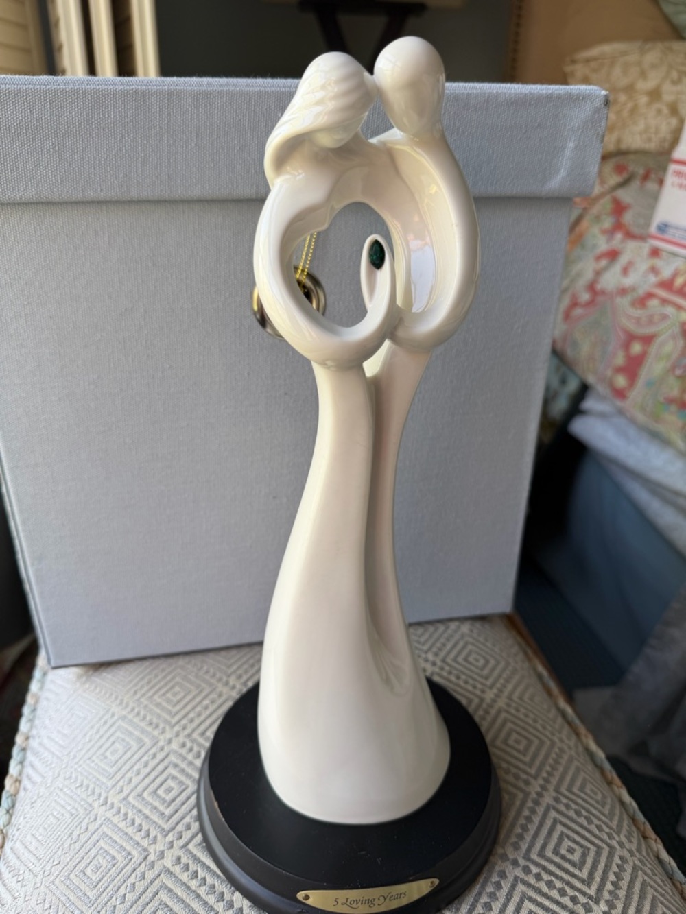 Porcelain 5 Years  Circle of Love loving  years figurine, Kim Lawrence